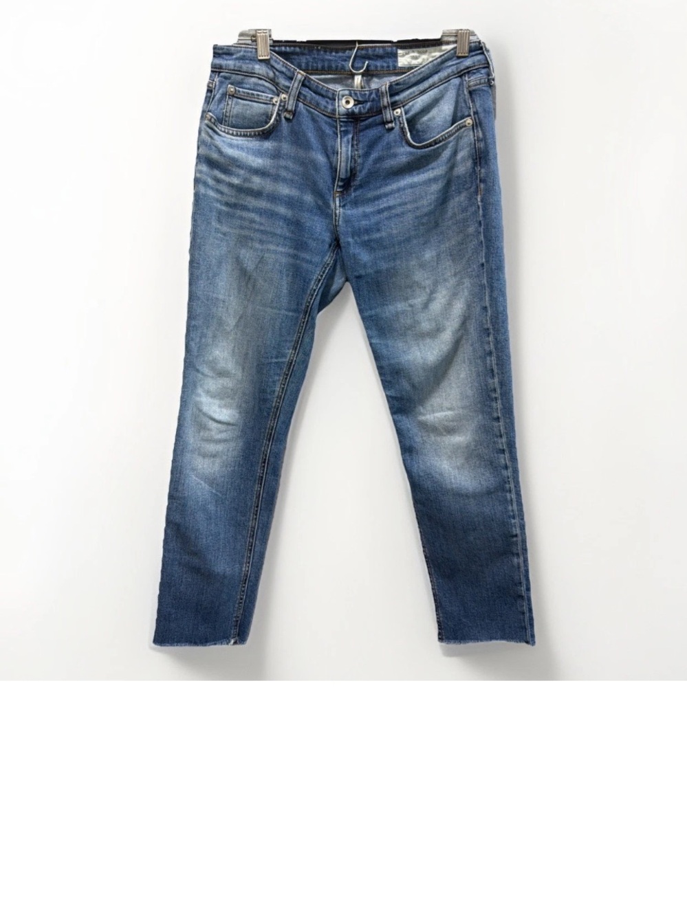 rag & bone Faded Blue Ankle Slim Jeans